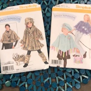 RARE. Daisy Kingdom coat and poncho out of print patterns. New/uncut